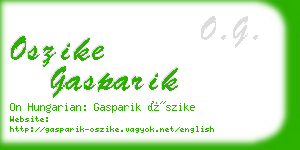 oszike gasparik business card